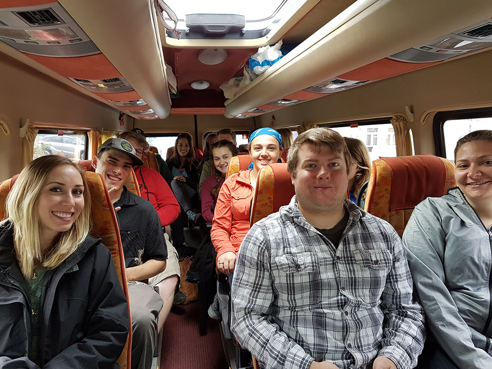 Snorri group on the tour bus